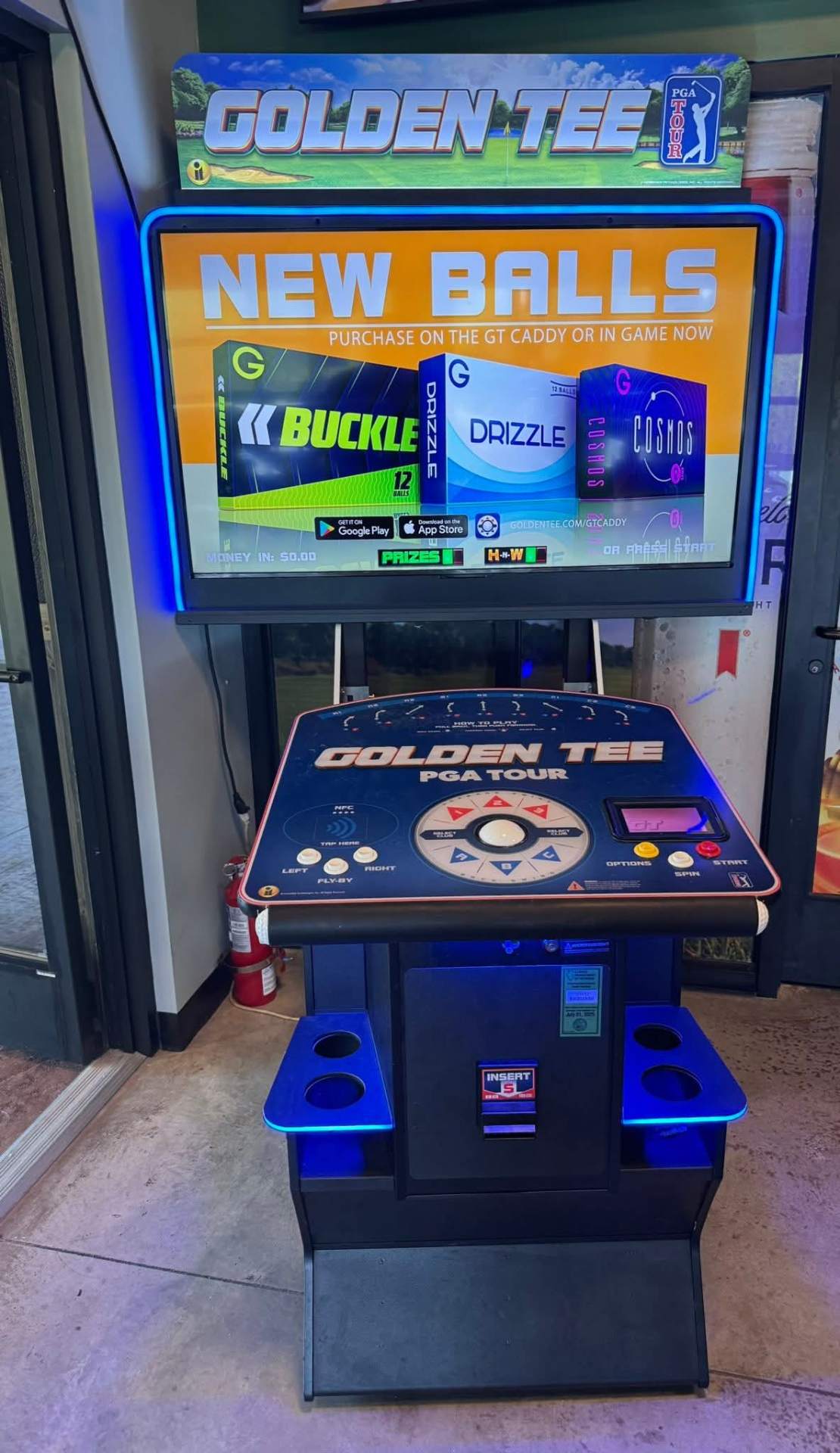Golden Tee PGA Tour arcade cabinet at a Heck Gaming partner location